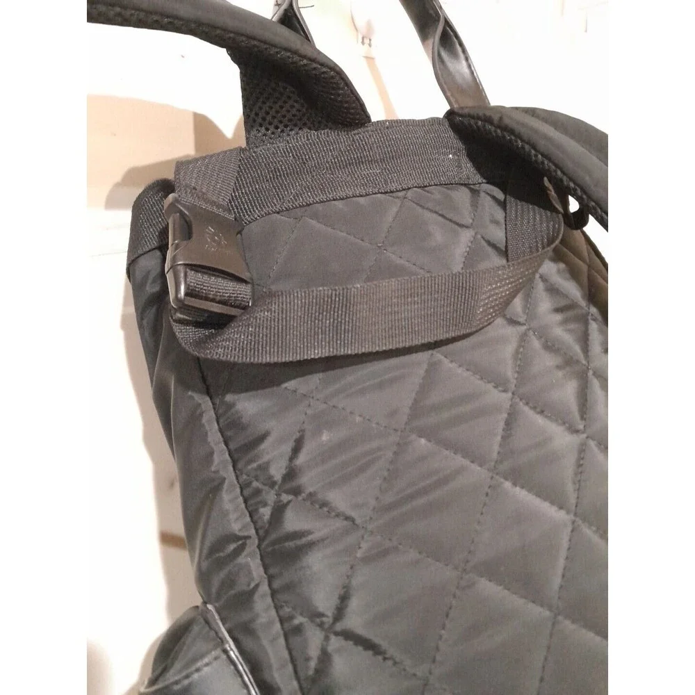 Ergo Baby Backpack, Deluxe Black  Diaper Bag, Leather Trim